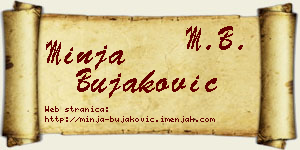 Minja Bujaković vizit kartica